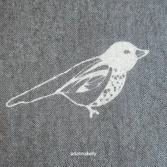 NWT Beck Sondergaard Wool/Silk Sparrow Scarf LIghtweight Bird - Picture 6 of 11